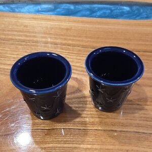 Longaberger Proudly American Votive Candle Holders Set of 2 USA 2002